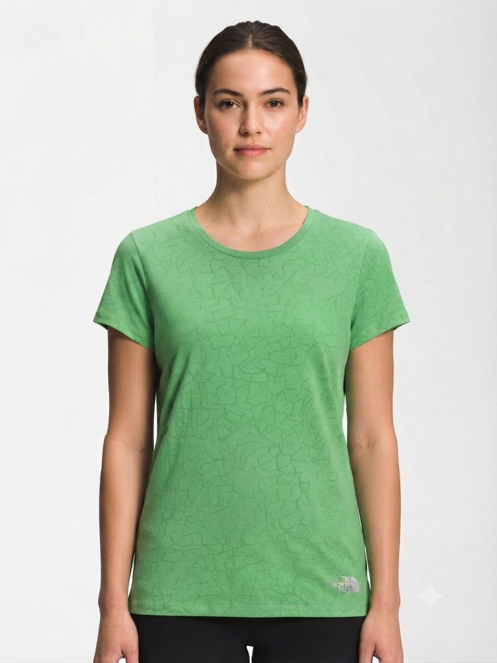 The North Face Women's Bright Green Short Sleeve Crew Burnout Tee Size XL - Picture 1 of 7